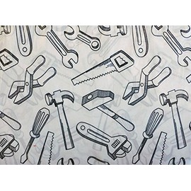 Boy Zone 4 Piece Full Sheet Set Carpenter Construction Tools Saw Hammer Wrench Screwdriver