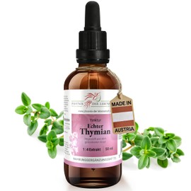 Phoenix der Lebenskraft Thymian Tinktur, 50 ml, Thymus vulgaris Tropfen (1:4 Extrakt), Premium Qualit?t, Hergestellt in ?sterreich, Nahrungserg?nzungsmittel, Thyme, Vegan