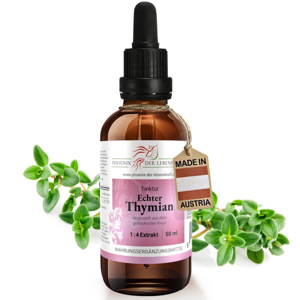 Phoenix der Lebenskraft Thymian Tinktur, 50 ml, Thymus vulgaris Tropfen
