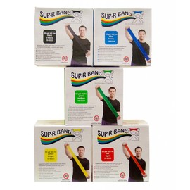 CANDO- SUPR Sup-R Band_ Latex-Free Exercise Band - Twin-Pak_ - 100 Yard - (2-50 Yard Boxes) - Red