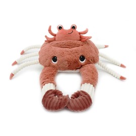 Les Déglingos PTIPOTOS by Cassecol Crab for Mom/Baby, Terracotta - 46 cm - Soft Plush Toy for Babies - Birth Gift Idea - 46 cm