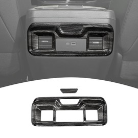 PDKLIN for Silverado Rear Air AC Vent Cover Trim Panel Compatible with Chevy Silverado GMC Sierra 2022-Present Black Wood Grain Interior Accessories