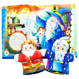 EL REY ARTURO cuento ilustrado con dos títeres y un pinta-cuentos. Títeres cuenta-cuentos que al leer el código QR te cuentan su historia y cuento infantil con audiolibro. Regalo niños y niñas