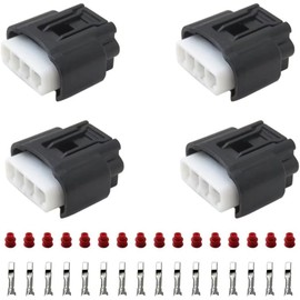 AIYMO 4 Pack 90980-11885 Ignition Coil Plug Connector For Toyota Camry 2002-2008, Black, QCCT006