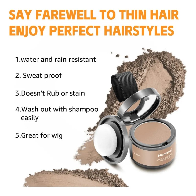 Polvo De Retoque Hair Root Abomet Instant Gray Coverage