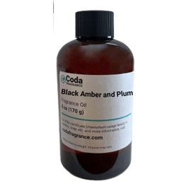 Black Amber and Plum Fragrance Oil | by Coda Fragrance | for Candles, Soap, and More (6 Ounce)