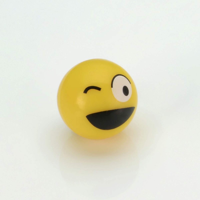 LST 4x Ventilkappen Reifenventil Kappen Smiley Zwinkern Gelb KFZ PKW