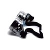 Ultra Silver with Blue Lenses Steampunk Goggles Mens Womens Cyber