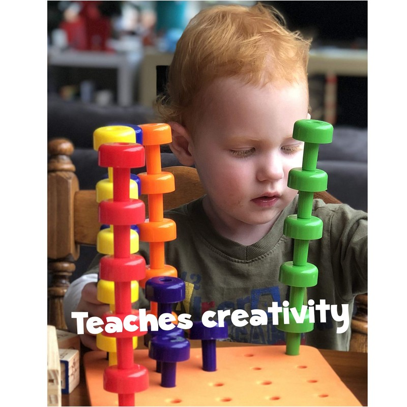Peg's Power Tower Stacking Toy by Little Roos | Educational