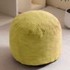 HIGOGOGO Round Stuffed Pouf Ottoman, Corduroy Poufs with Foam Chunk