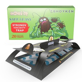 Roach Trap，Roach Killer，Roach Indoor Sticky Glue Bait for Roach Ants Spiders - Child & Pet Friendly （ Pack of 20）