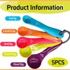 Set of 5 Measuring Spoons Grams Various Capacities with Colourful