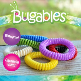 PIC Bugables Citronella Scented Coil Wristbands, Reusable and Resealable, One Size Fits All (Pack of 10)