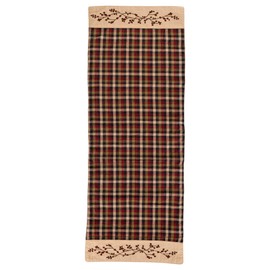 Lancaster Berry Black and Burgundy Plaid 36 x 13 Cotton Fabric Table Runner