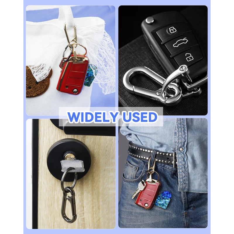 FIVEIZERO 13Pcs Keychain Kit, Key Ring and Keychain Clip for