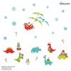 Stickerscape Christmas Santa Window Stickers (Christmas Dinosaur) | Christmas Window
