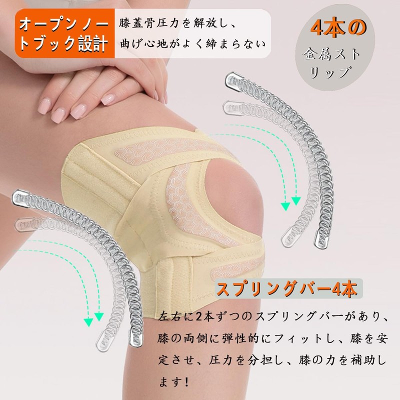 Knee Supporter, Thin, [Cross Press Fixed] Meniscus Supporter Possible, For