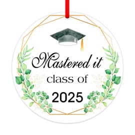 FaCraft Graduation Ornaments Class of 2025-College High School Graduation Gifts for Him Her Women Men Mastered It Grad Gifts Christmas Ornaments for Friends Daughter Son Sister
