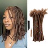 Coriario 12 Inch Natural Locs Extensions Human Hair 30 Strands