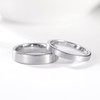 Greenpod 5mm Tungsten Carbide Ring for Women Men Silver Brushed