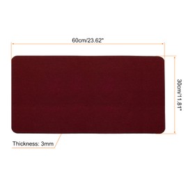 PATIKIL 30 cm x 60 cm Desk Mat, Felt Table Mat, Table Mat, Non-Slip Desk Cushion, Table Protection Mat for Office, Home, Office, 1 Piece, Deep Red