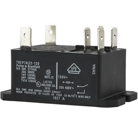 T92P7A22-120 120VAC 5-1393211-7 6Pins 30A AC Voltage DPST-NO (2 Form A) Quick Connect Plastic dust Cover General Purpose Power Relay