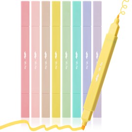 Mr. Pen- Dual Tip Aesthetic Highlighters, 8 pcs, Fine & Chisel Tips, Pastel Colors, Cute Highlighters Assorted Colors, Bible Highlighters and Pens No Bleed Highlighters for Bible Pages No Bleed