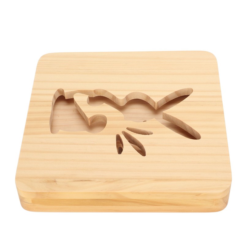 Wooden Carving Night Light Rabbit Shape Soft Light Eye Protection