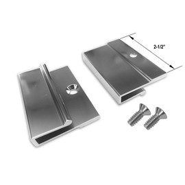 Gordon Glass® Chrome Finish Towel Bar Base Brackets for Frameless Shower Doors 5/32", 3/16" and 1/4" Thick - Pack of 2