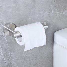 SAYAYO Toilet Roll Holder Stainless Steel Brushed Stainless Steel Toilet Roll Holder Wall Mounted for Kitchen and Bathroom
