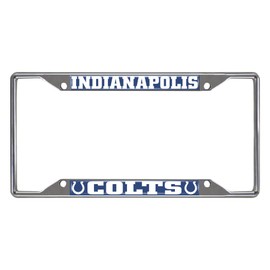 FANMATS 17214 Indianapolis Colts Chrome Metal License Plate Frame, Team Colors, 6.25in x 12.25in