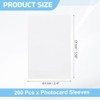uxcell 200 Pcs Photocard Sleeves, 61 x 91mm CPP Clear