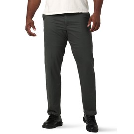 Lee Men's Big & Tall Extreme Motion Flat Front Regular Straight Pant Charcoal 48W x 29L