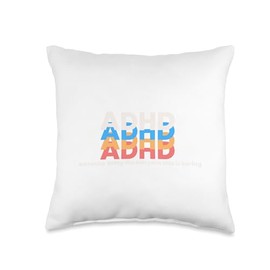Table Talk Life Coaching Funny ADHD Because Being Like Everyone Else is Boring Throw Pillow, 16x16, Multicolor
