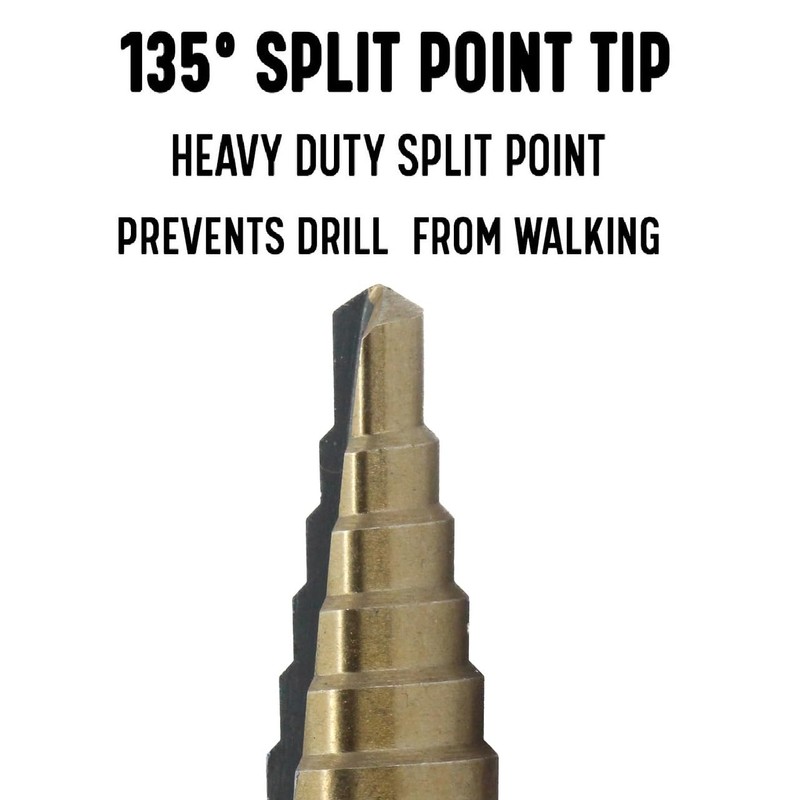Drill America HSS Black & Gold Step Drill Bit with