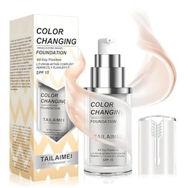 Foundation Colour Changing, 40 ml Colour-Changing Foundation, Mature Skin, Sun Protection, Create a Natural Foundation Make-Up, Nude Concealer, for All Skin Types
