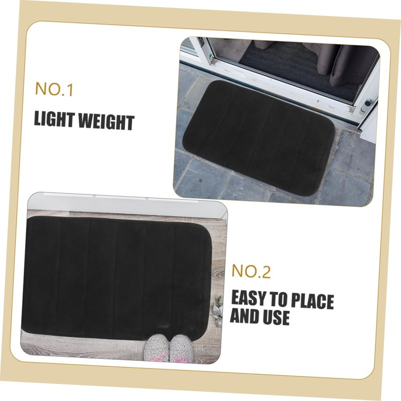 Ciieeo 2pcs Memory Foam Entrance Rug Absorbent Front Door Mat