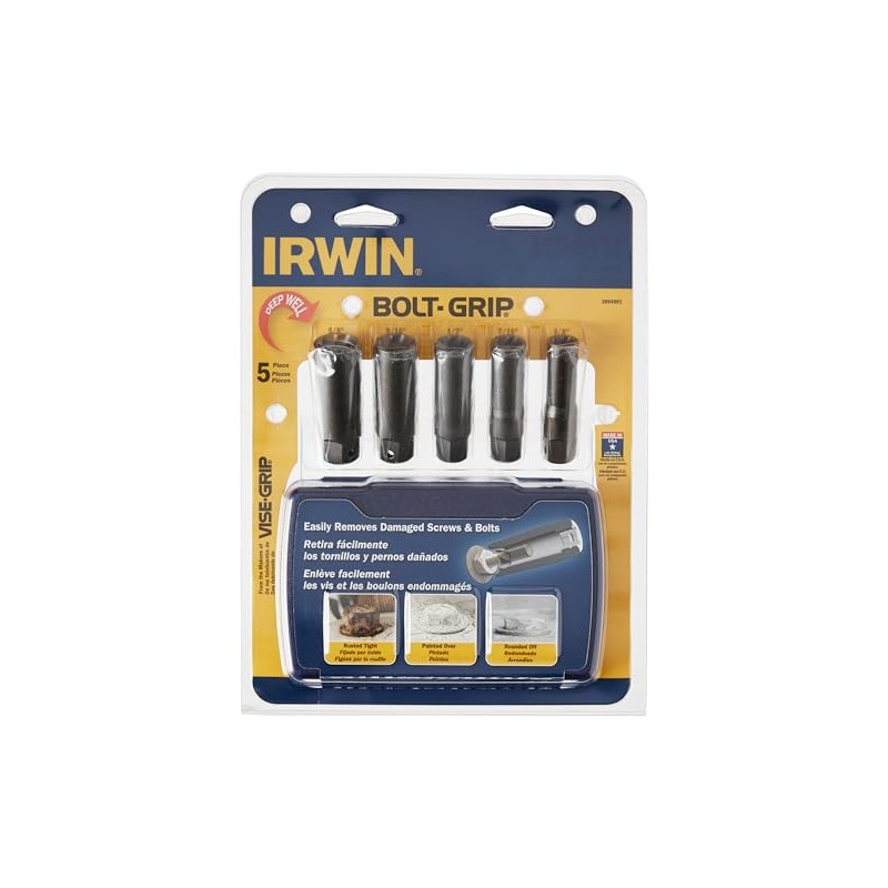 Irwin 3094001 Bolt-Grip Deep Well Set, 5-Piece