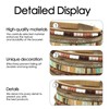 JAVMOO Leather Wrap Bracelets for Women Boho Multi-Layer Cuff Bangle