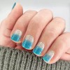 Unbranded Blue and Silver Sparkly Nail Stickers, Full Coverage Nail