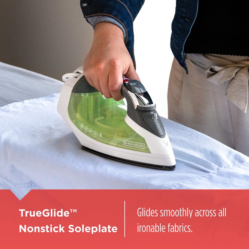 Black & Decker ICR06X Xpress Steam Cord Reel Iron, Grey/Green