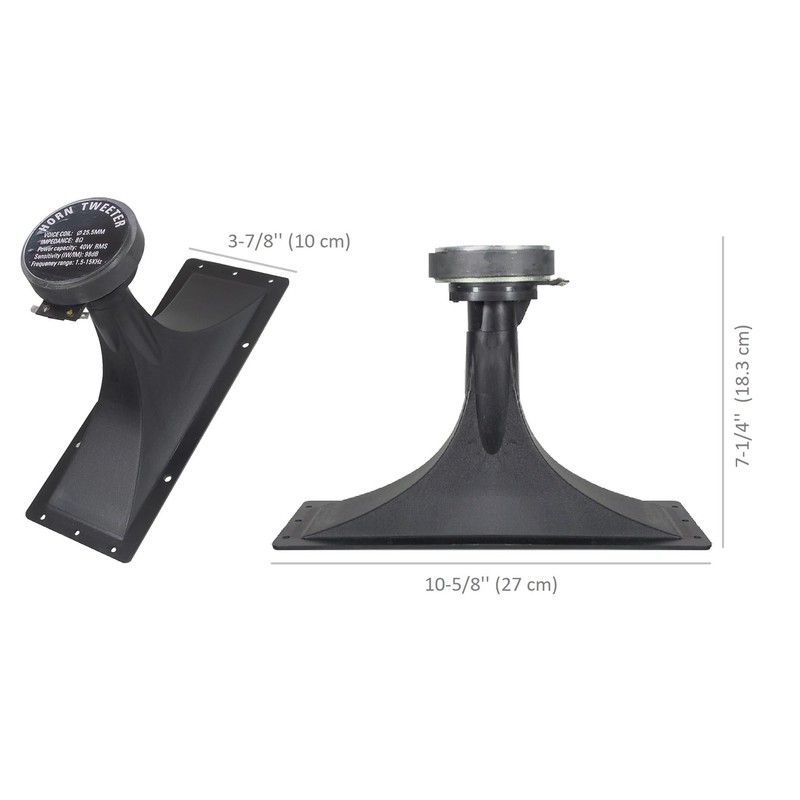 4 inch x 10 inch Compression Horn Tweeter 8 Ohm