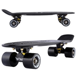 LMAI 22'' Cruiser Skateboard Graphic Mini Complete Skateboard (Black)