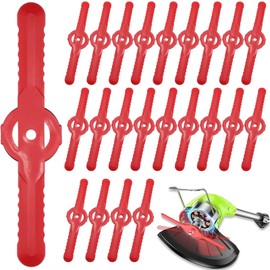 50Pcs Plastic Grass Trimmer Blades, Replacement Weed Wacker Replace Plastic Head Blades, String Trimmer Cutter Accessories Tool for Cordless Mower Lawn Field Garden Orchard Woods or Pastoral