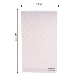 Vaessen Creative 100604-117 Mini Embossing Folder 7, 6 x 12.7 cm, Flower Grid, Pattern for Embossing, Punching and Designing DIY Scrapbook, Photo Album, Envelopes and Cards