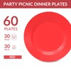 POSATE Plastic Plates Disposable 60 PCS, Heavy Duty 30 Dinner