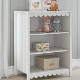 Signature Design by Ashley Hallityn Modern Freestanding 3-Tier Bookcase with 2 Adjustable Shelves, White