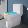 Viewamoon Ocean Toilet Seat Cover Starfish Toilet Lid Cover for