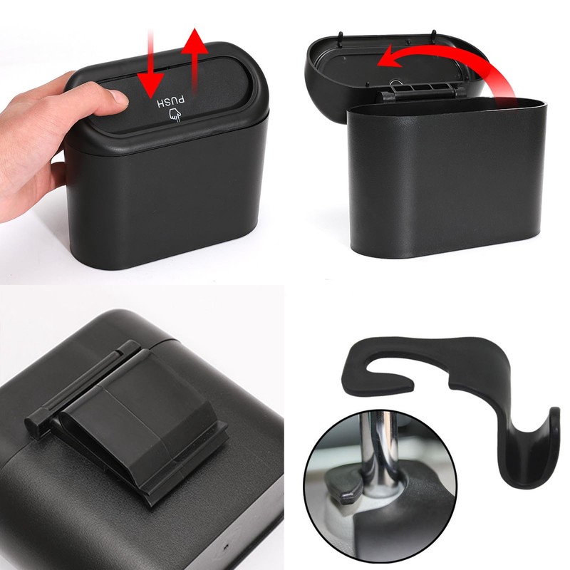 DYOUen 2pcs Car Trash Can Small With Trash Bags And