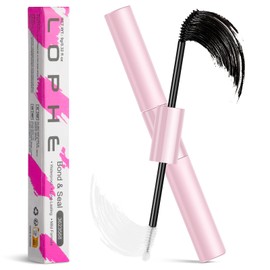 LOPHE Eyelash Binding and Waterproof Seal, Eyelash Glue and Sealer Black Eyelash Glue Lash Bond, Eyelashes Individually Waterproof Strong 2-in-1 Lash Glue for DIY Eyelash Extension at Home